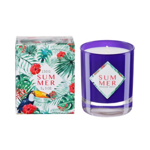 Exotic fruit scented candle
